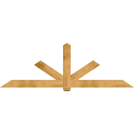 Ekena Millwork Kennewick Rough Sawn Timber Gable Bracket, Western Red Cedar, 108"W x 36"H x 4"D x 6"F, 8/12 Pitch GBW108X36X0406KEN00RWR